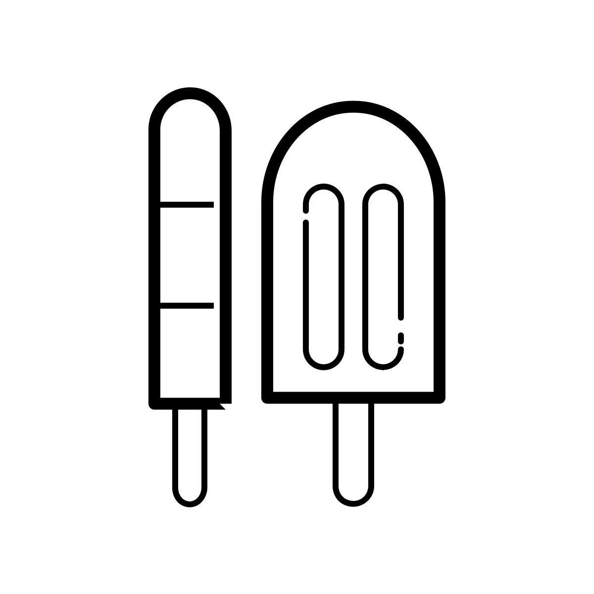 outline hand drawn style 棒棒糖 icon