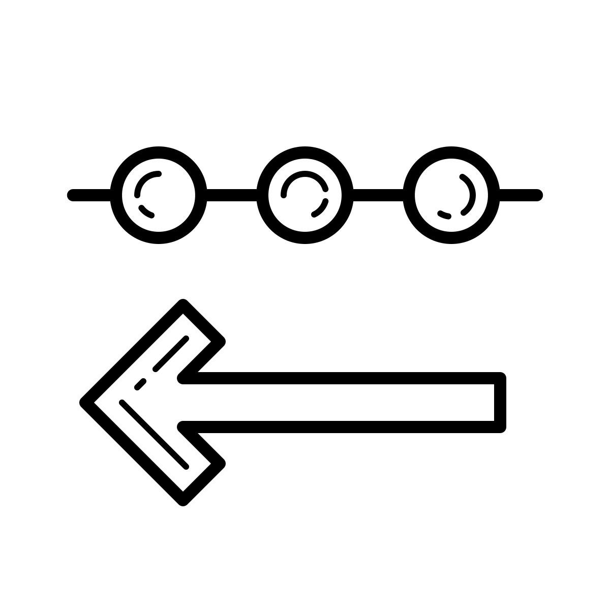 outline hand drawn style 수신 데이터 icon