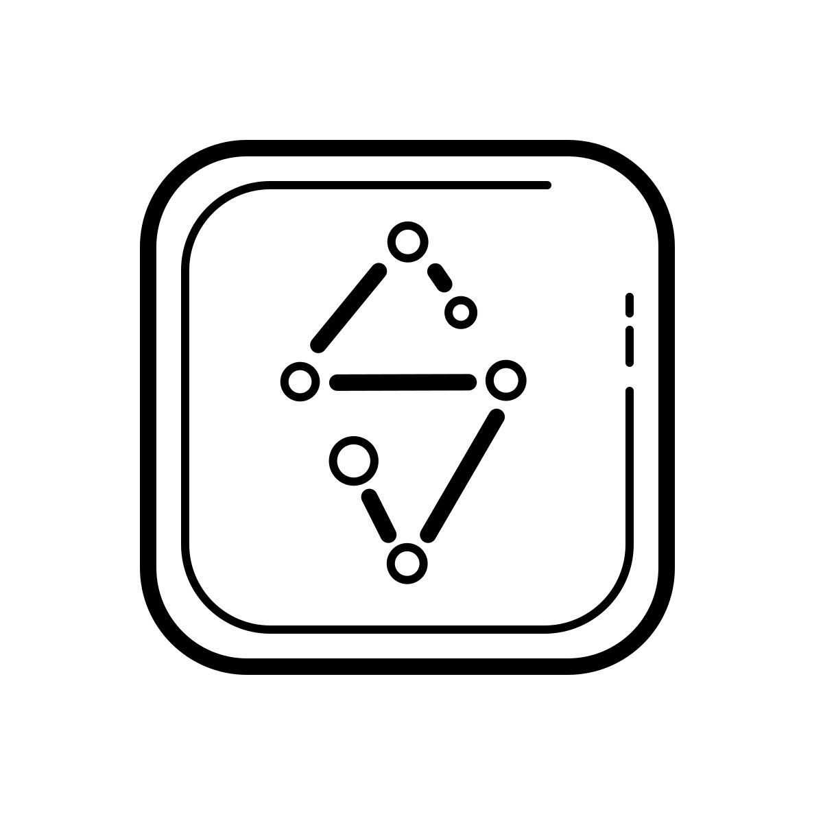 outline hand drawn style campus infinito icon