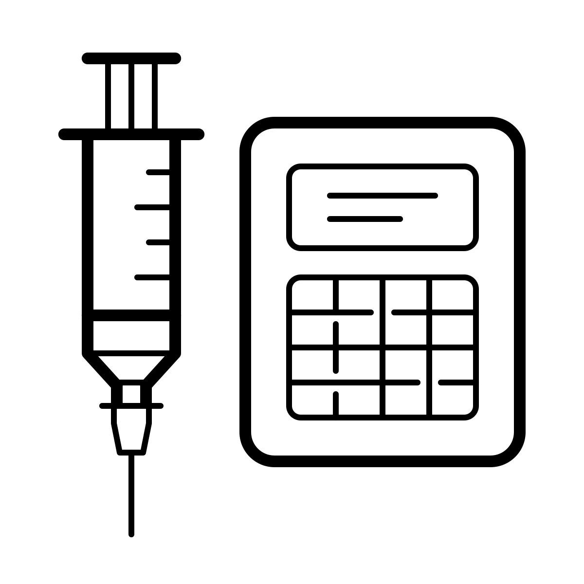 outline hand drawn style infusion pumps icon
