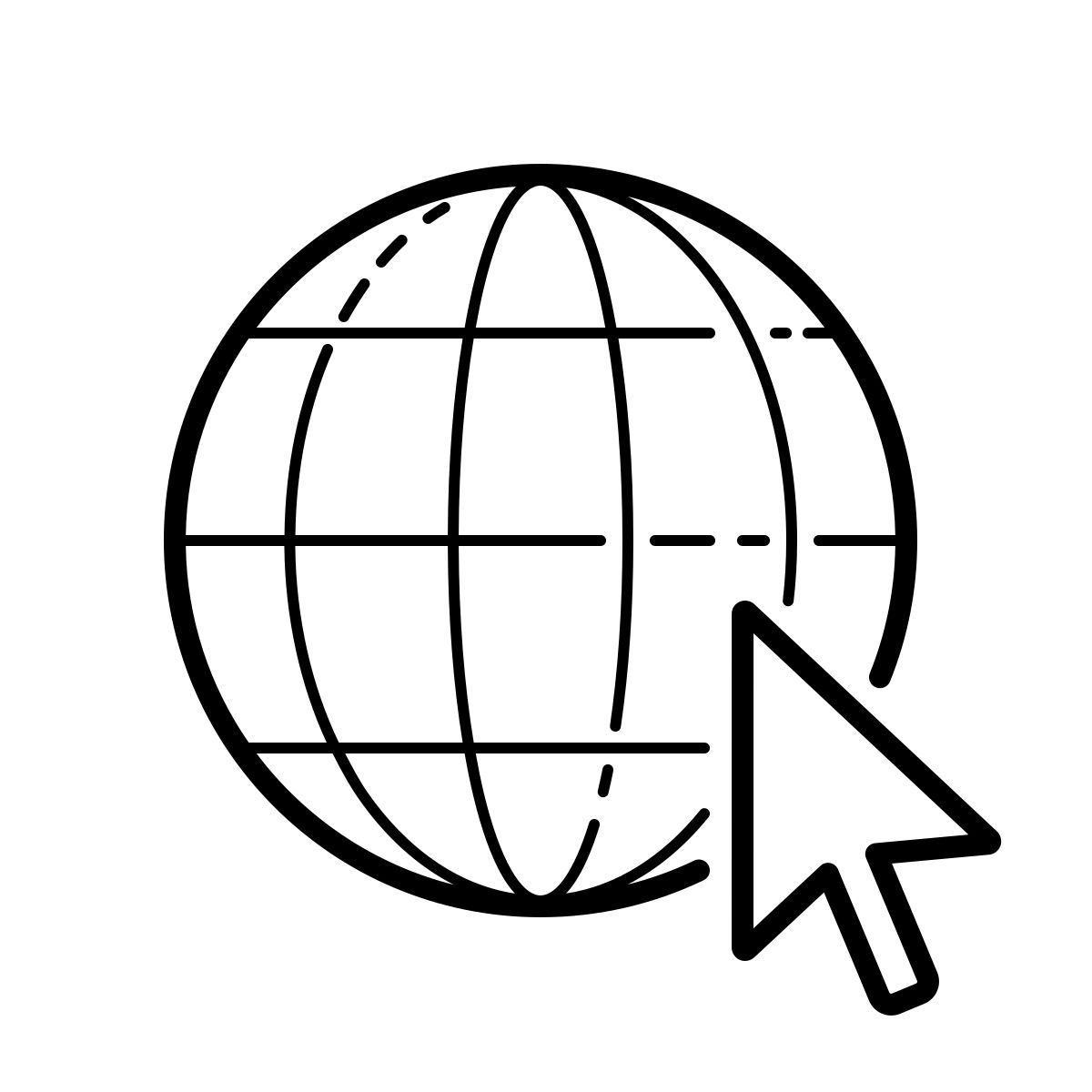 outline hand drawn style internet icon