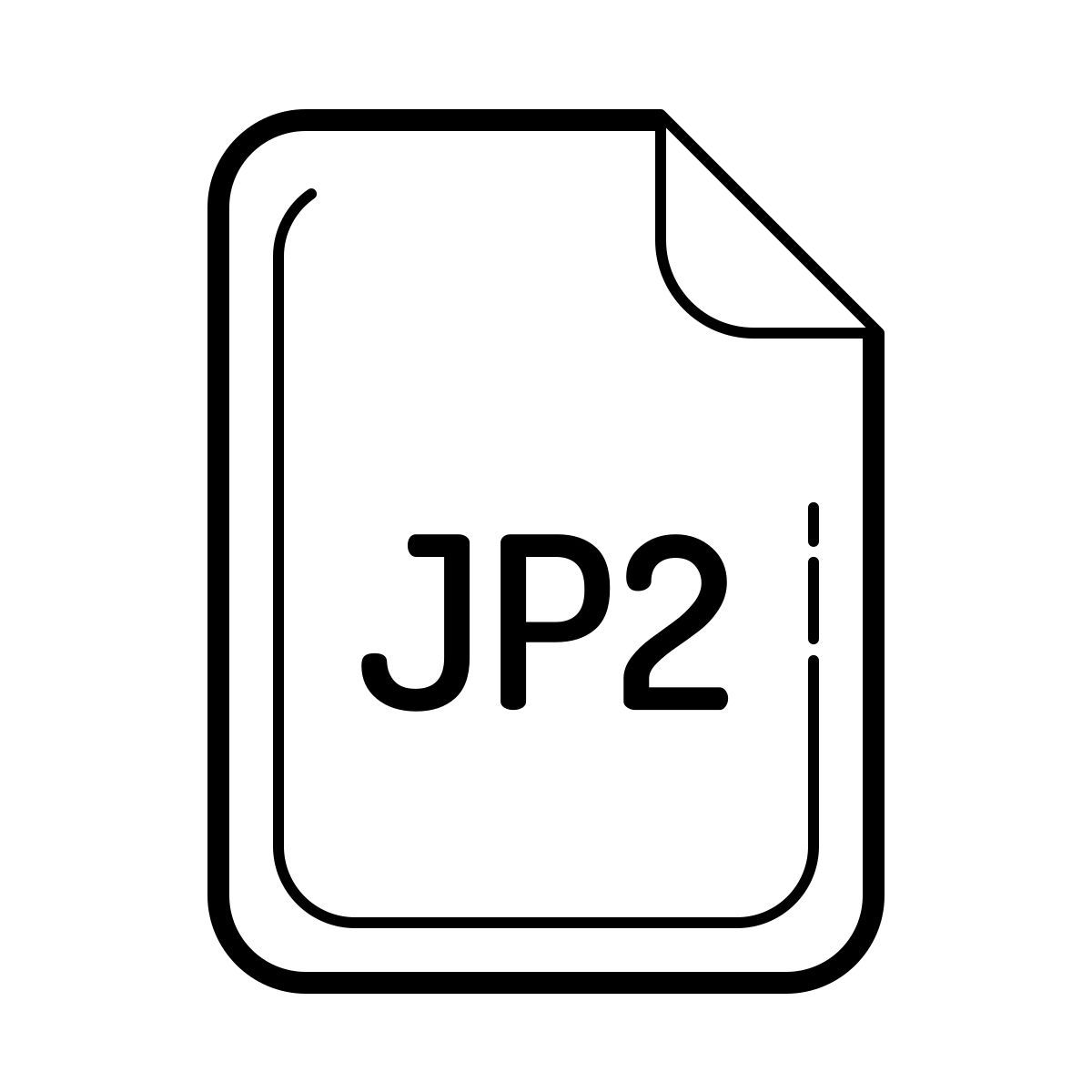 outline hand drawn style jp2 icon