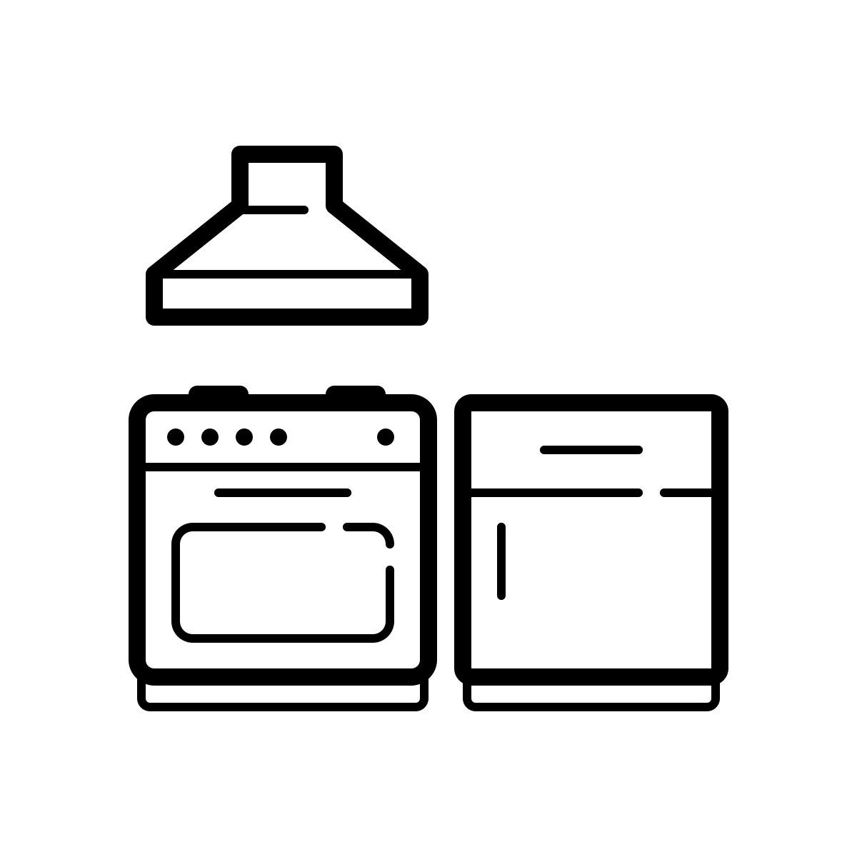 outline hand drawn style cocina icon