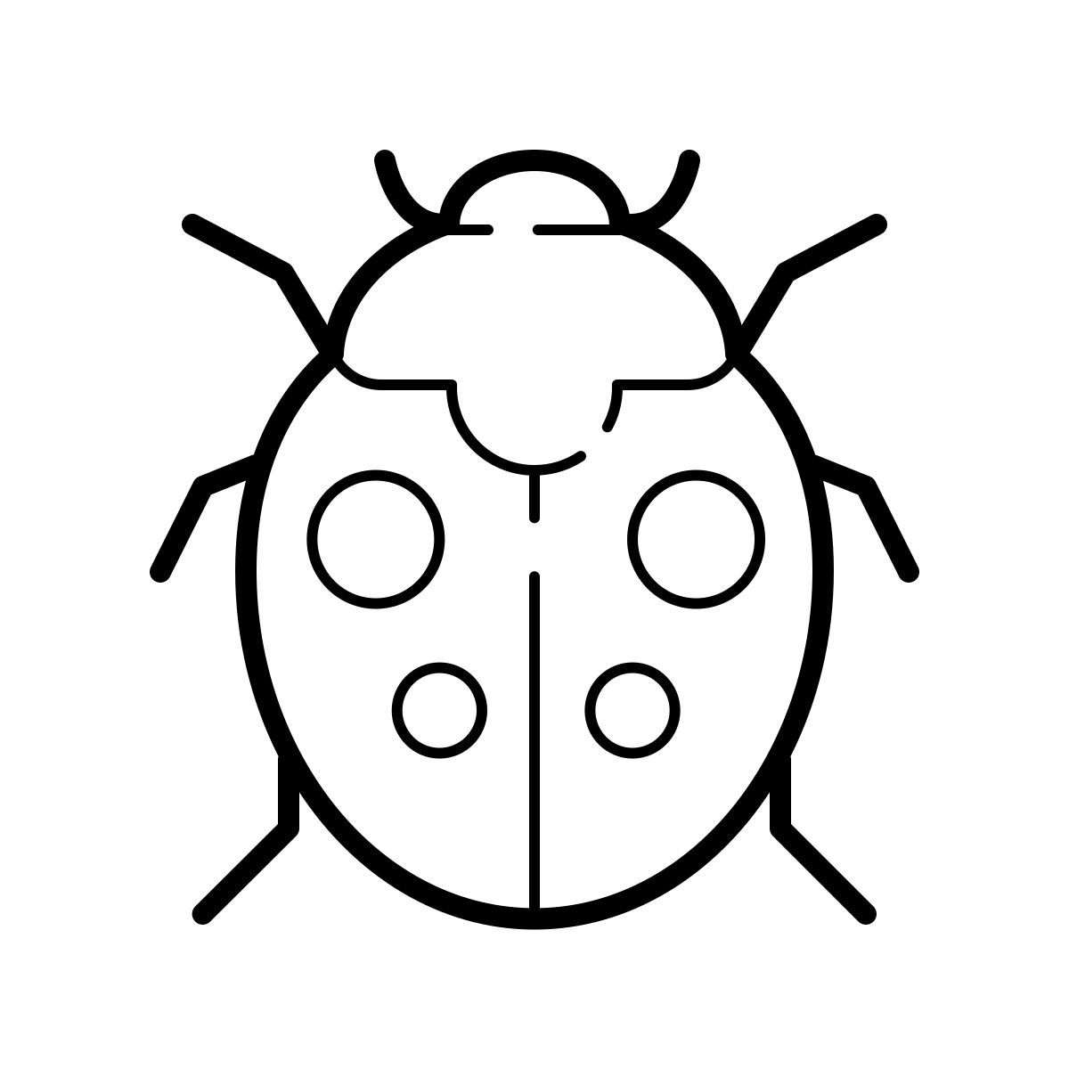 outline hand drawn style mariquita icon