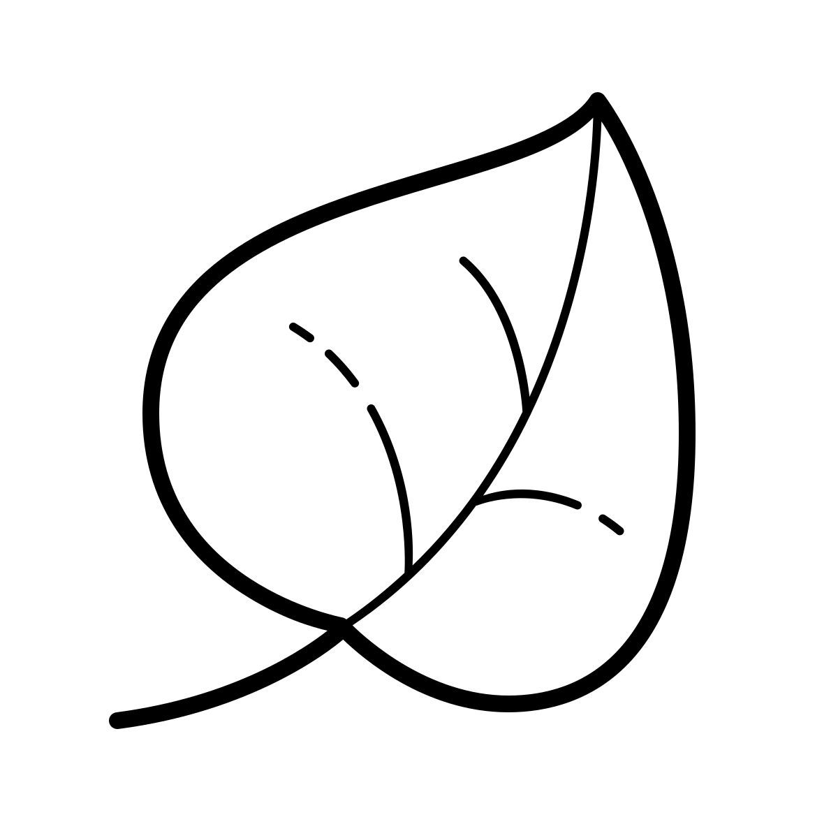 outline hand drawn style blatt icon