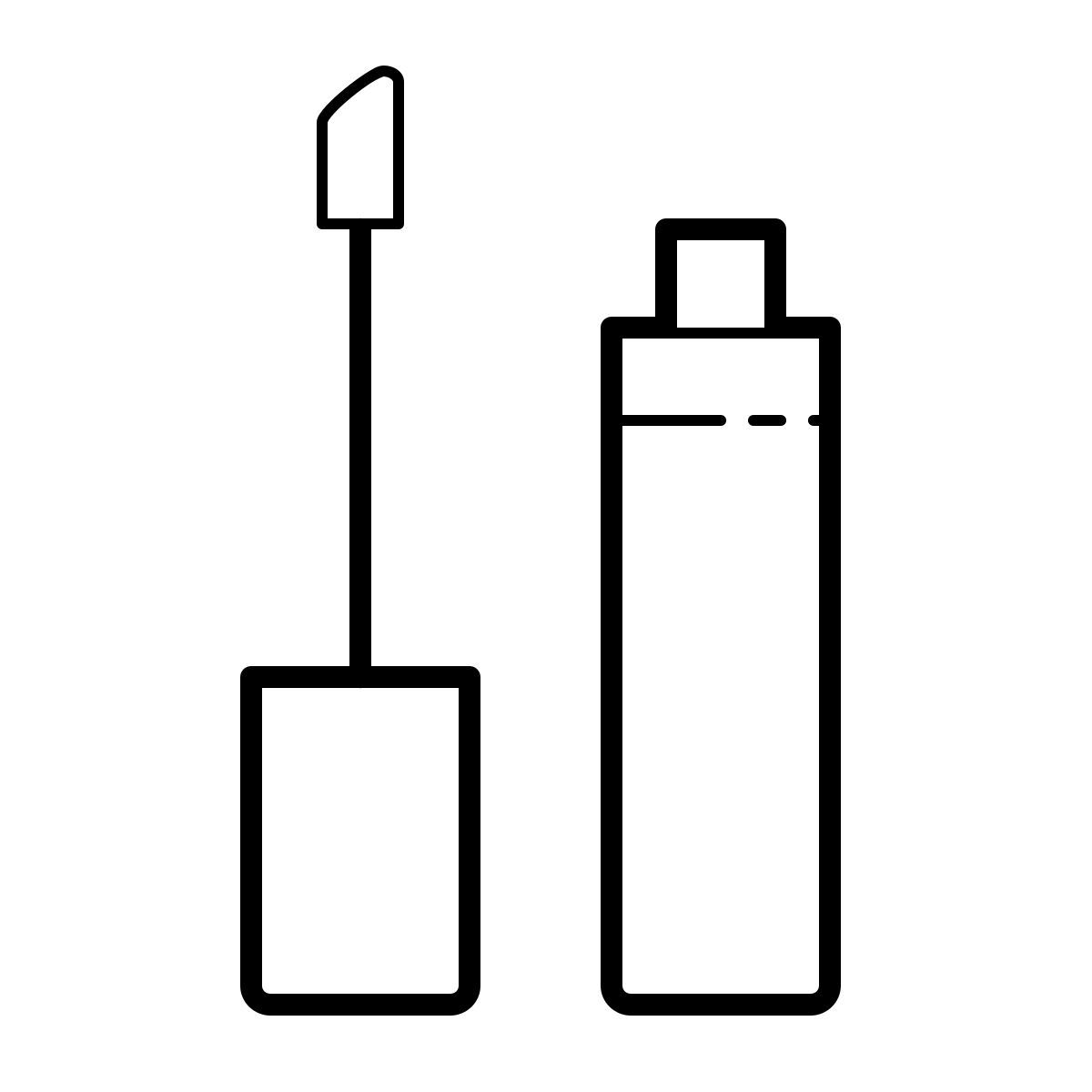 outline hand drawn style lipgloss icon