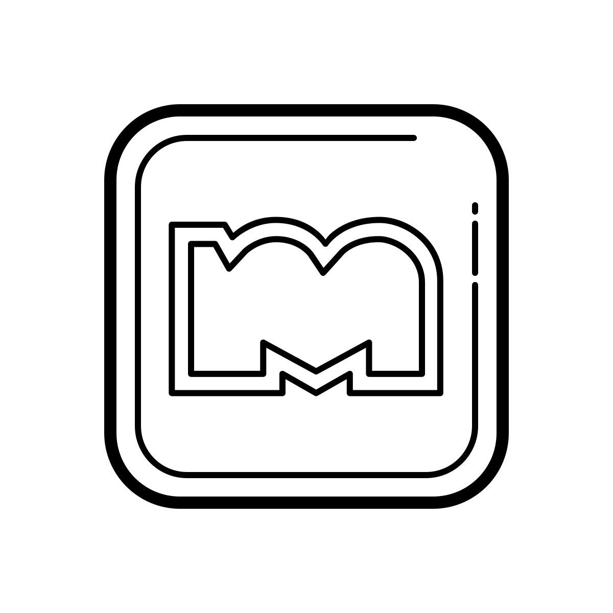 outline hand drawn style búsqueda de mapas icon