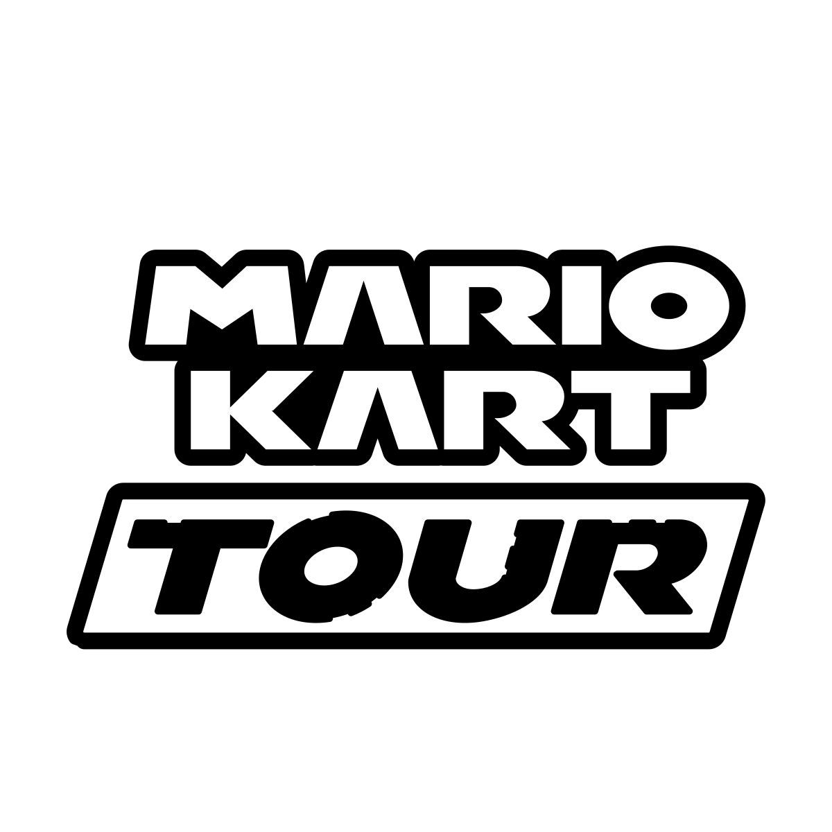 outline hand drawn style 马里奥卡丁车之旅 icon