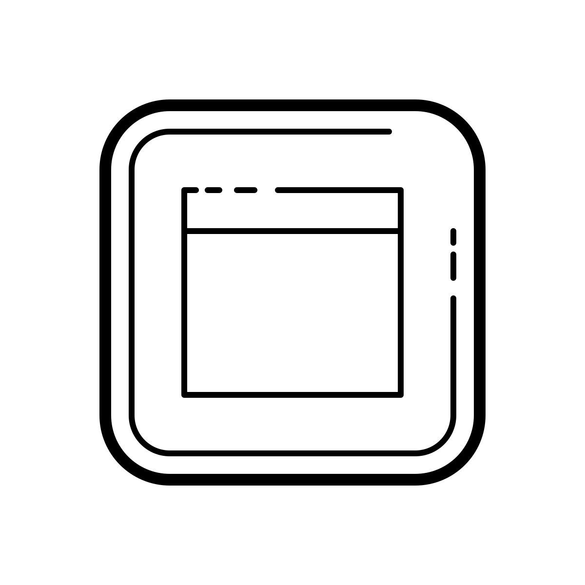 outline hand drawn style maximizar janela icon