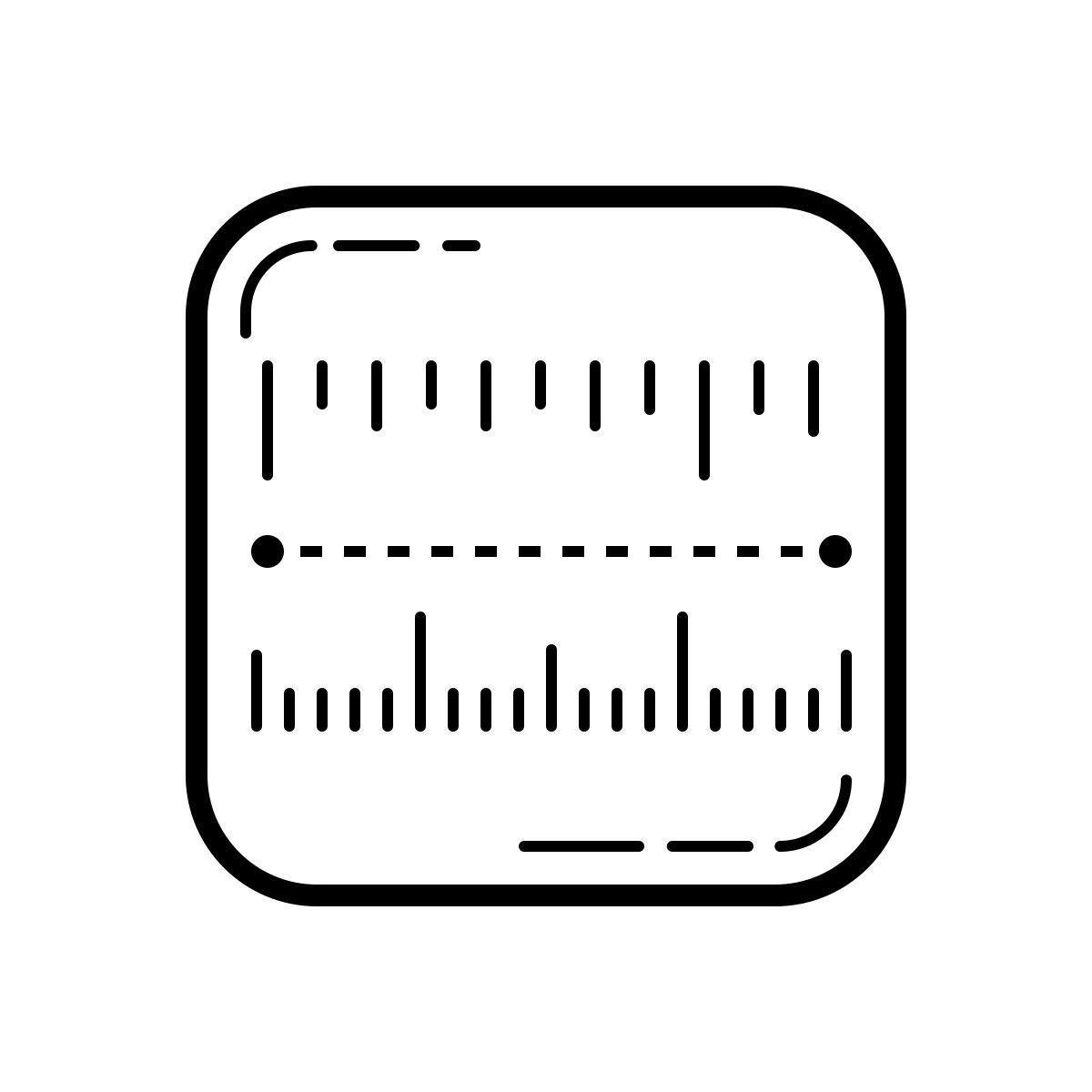 outline hand drawn style medida icon