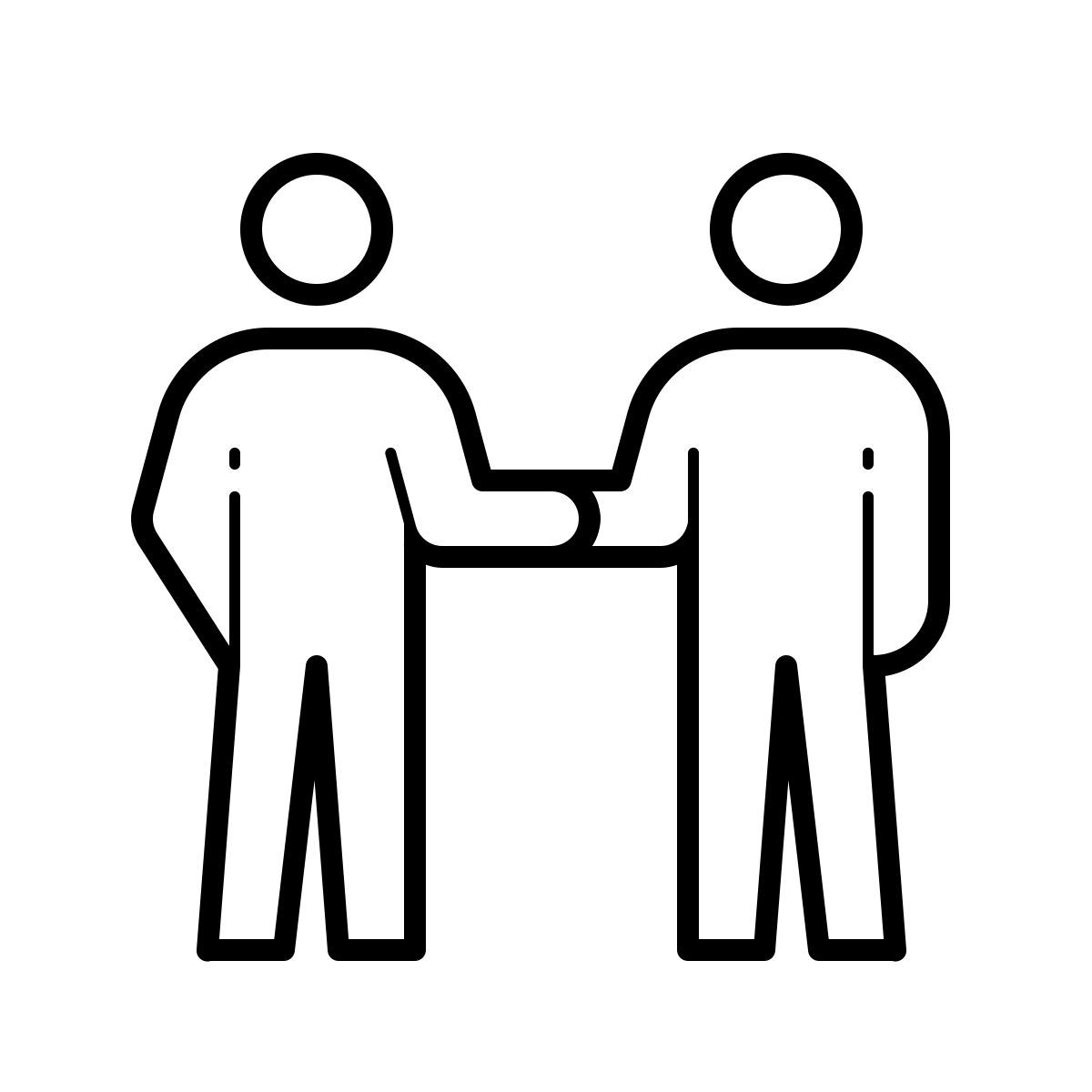 outline hand drawn style reunión icon