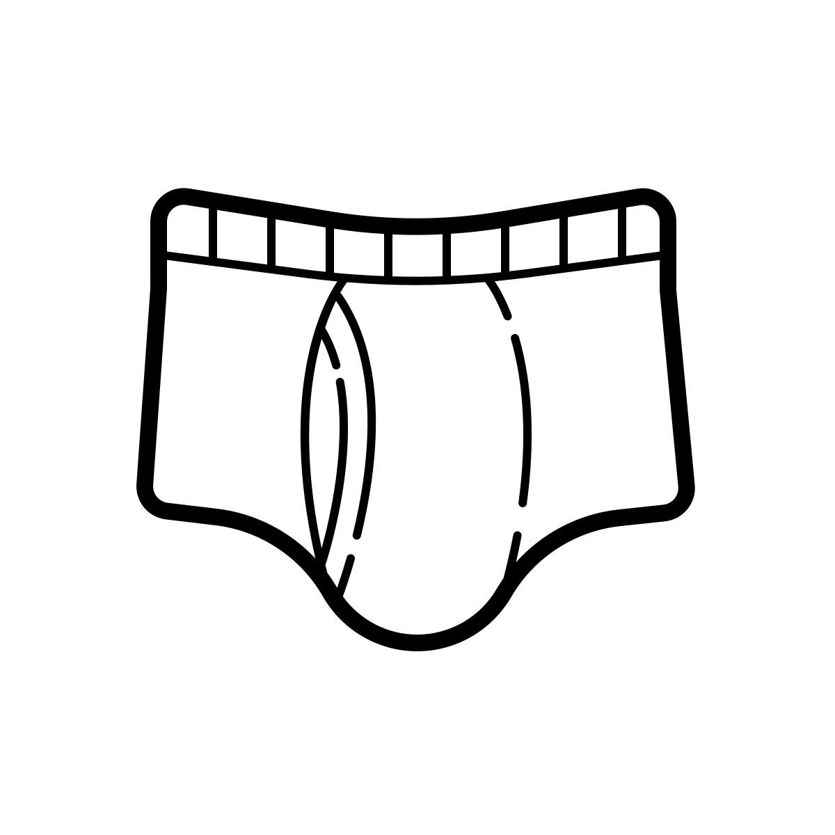 outline hand drawn style 男士内衣 icon