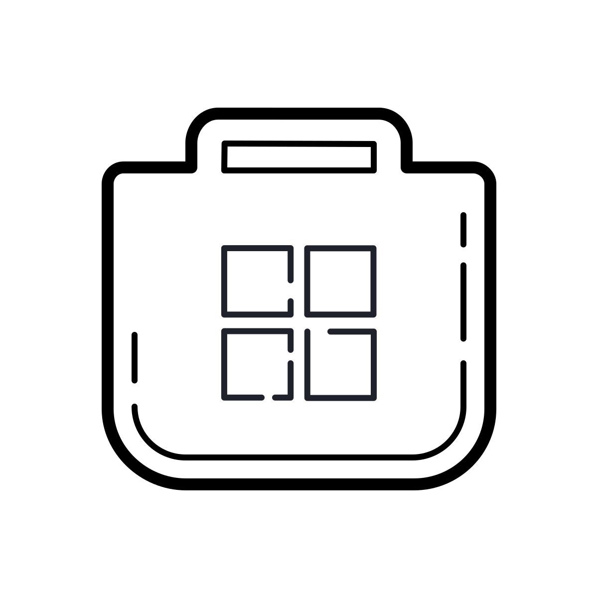 outline hand drawn style microsoft store icon