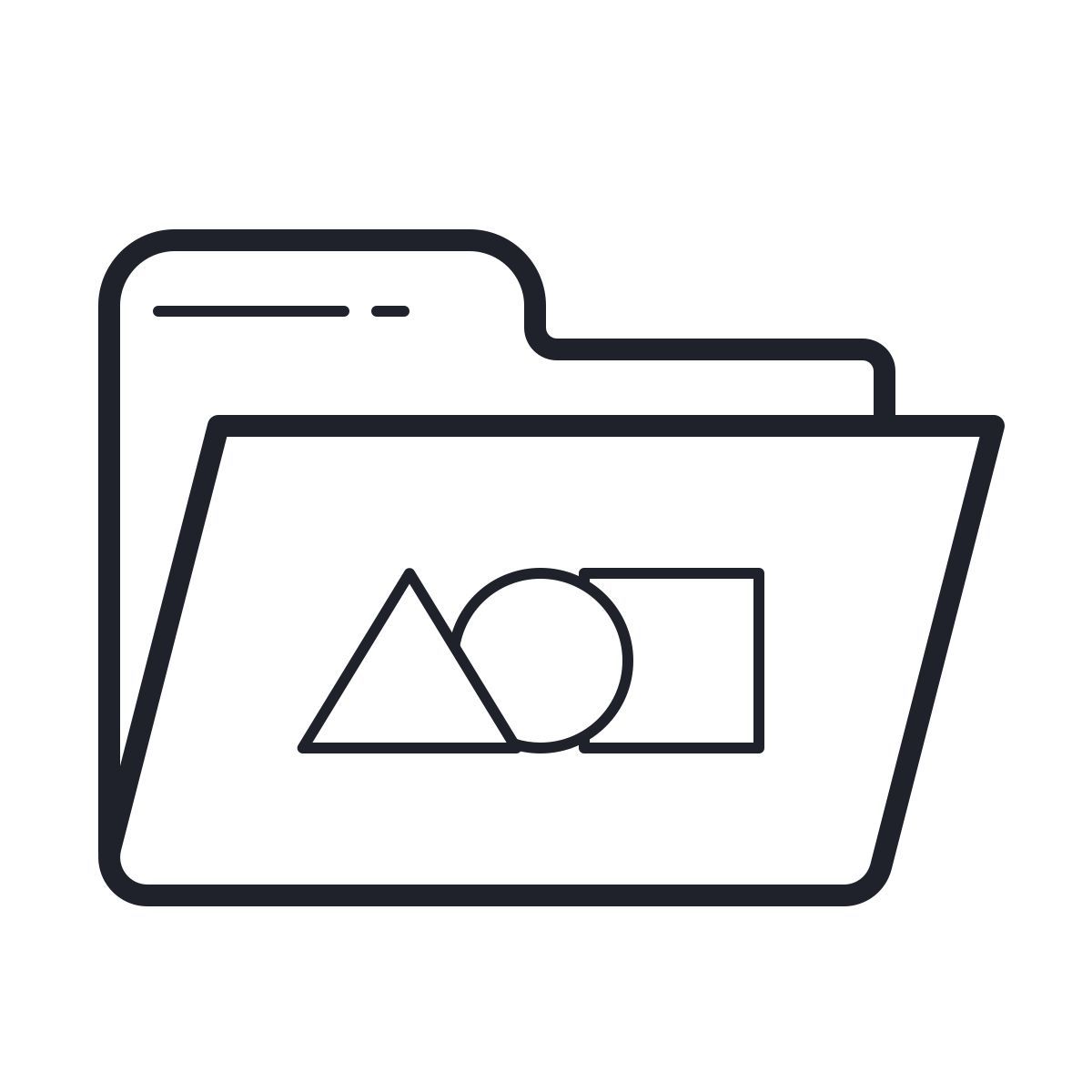 outline hand drawn style 杂项文件夹 icon