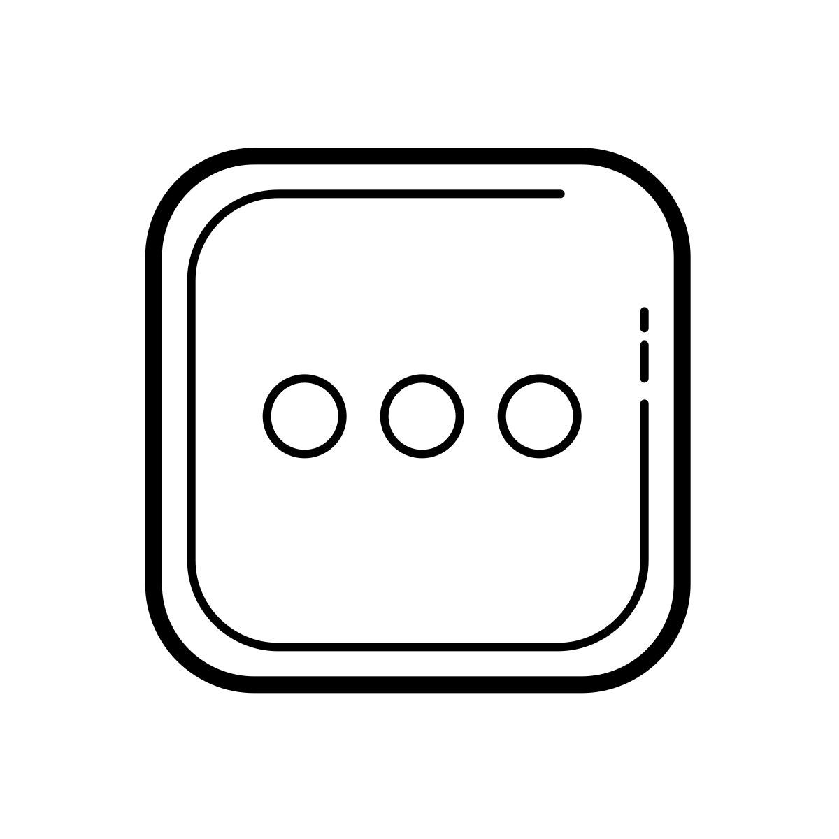 outline hand drawn style di più icon