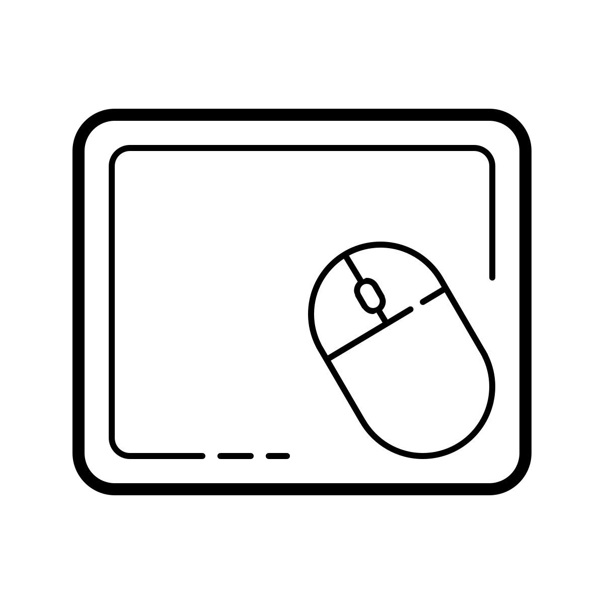 outline hand drawn style mousepad icon