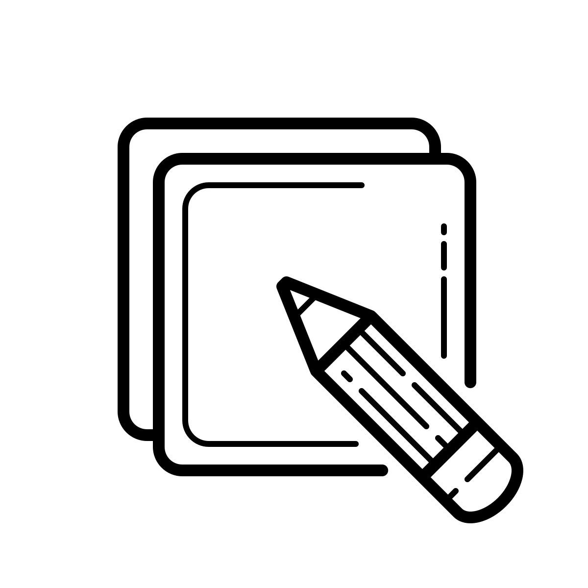 outline hand drawn style multiedición icon