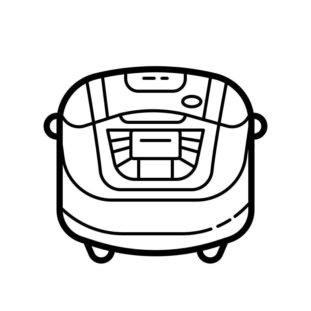 outline hand drawn style multicooker icon