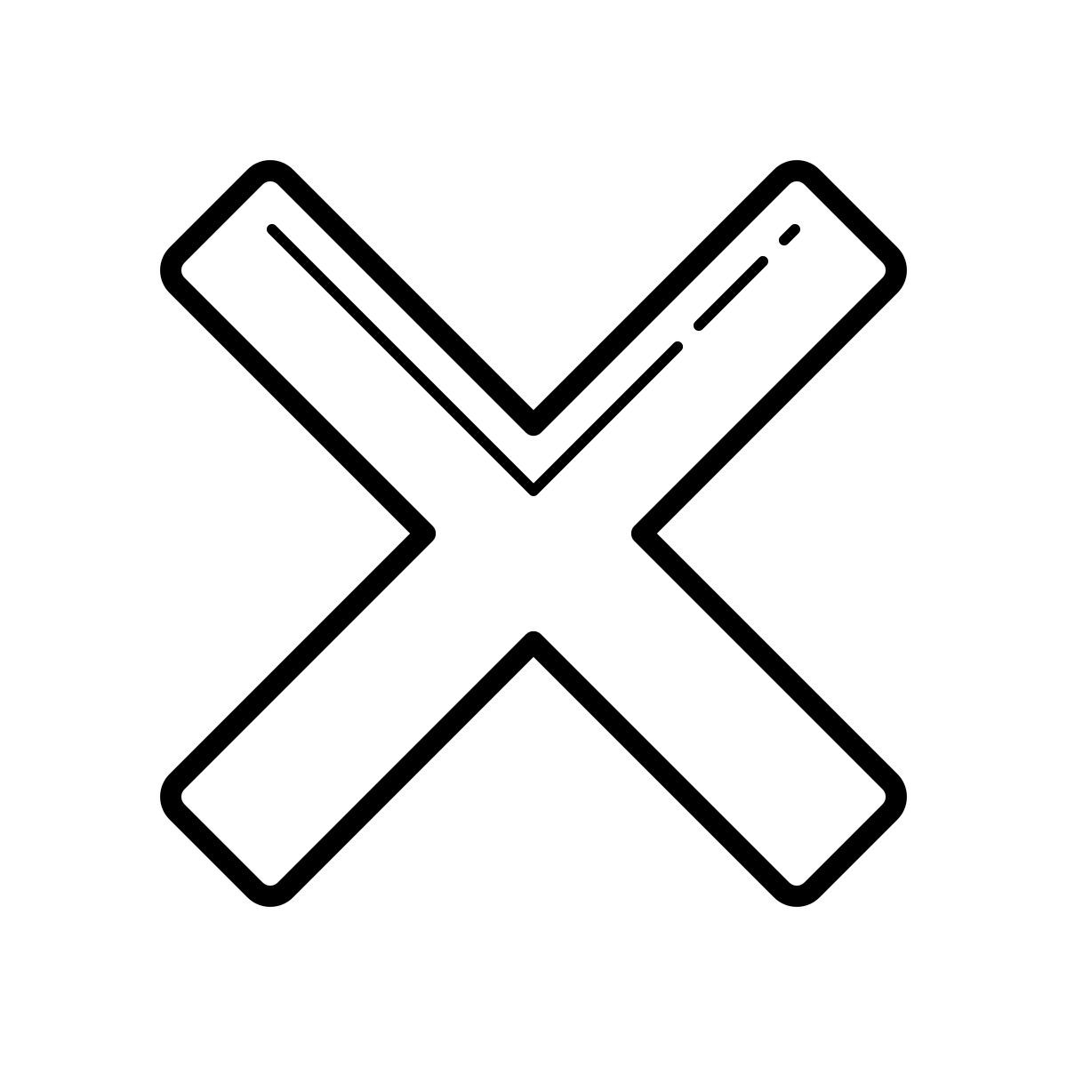 outline hand drawn style multiply icon