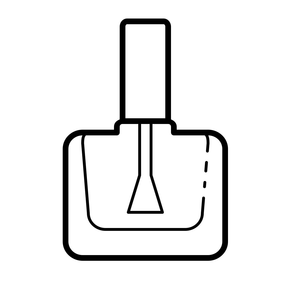 outline hand drawn style 指甲油 icon