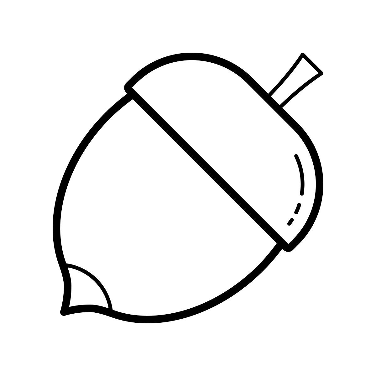 outline hand drawn style nut icon