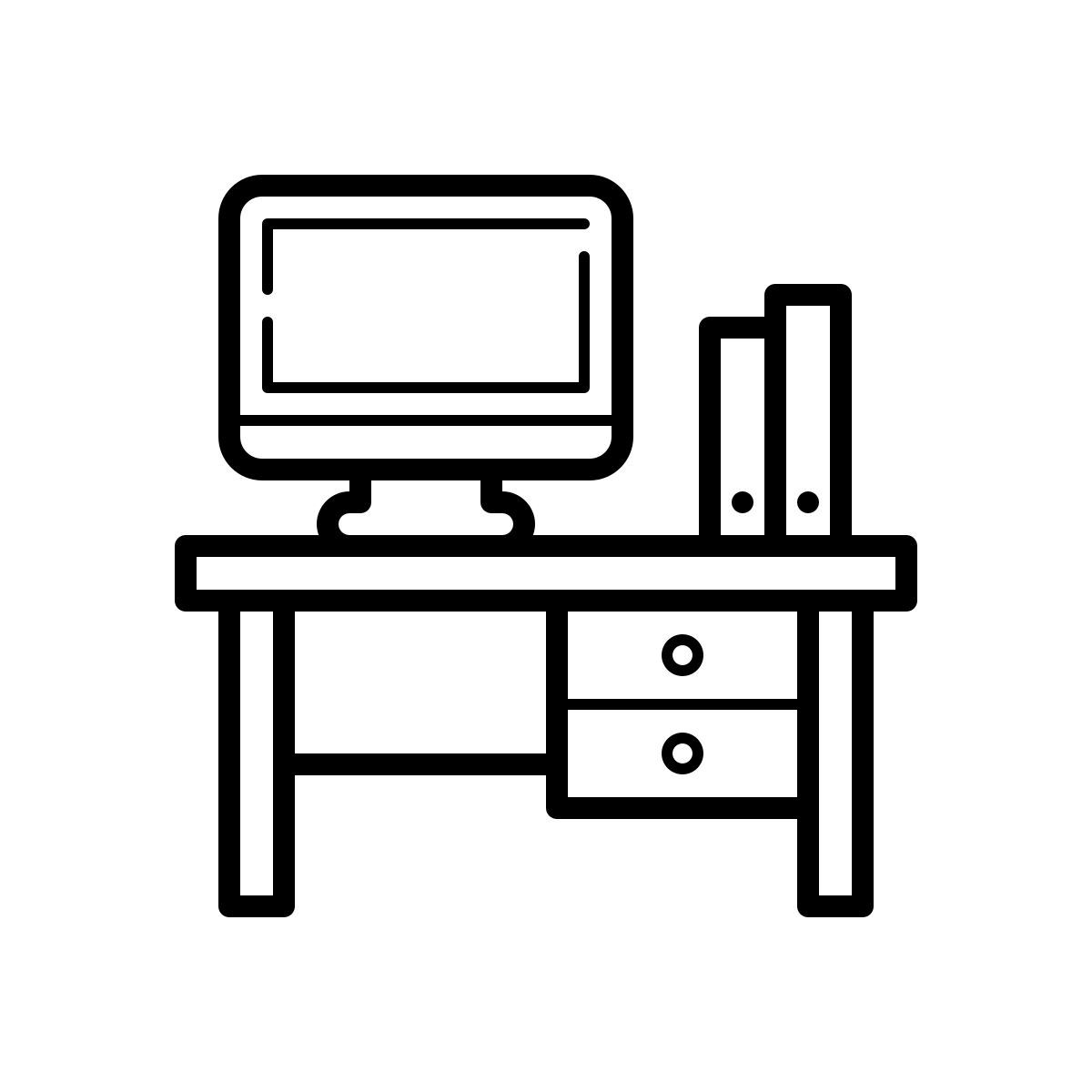 outline hand drawn style oficina icon