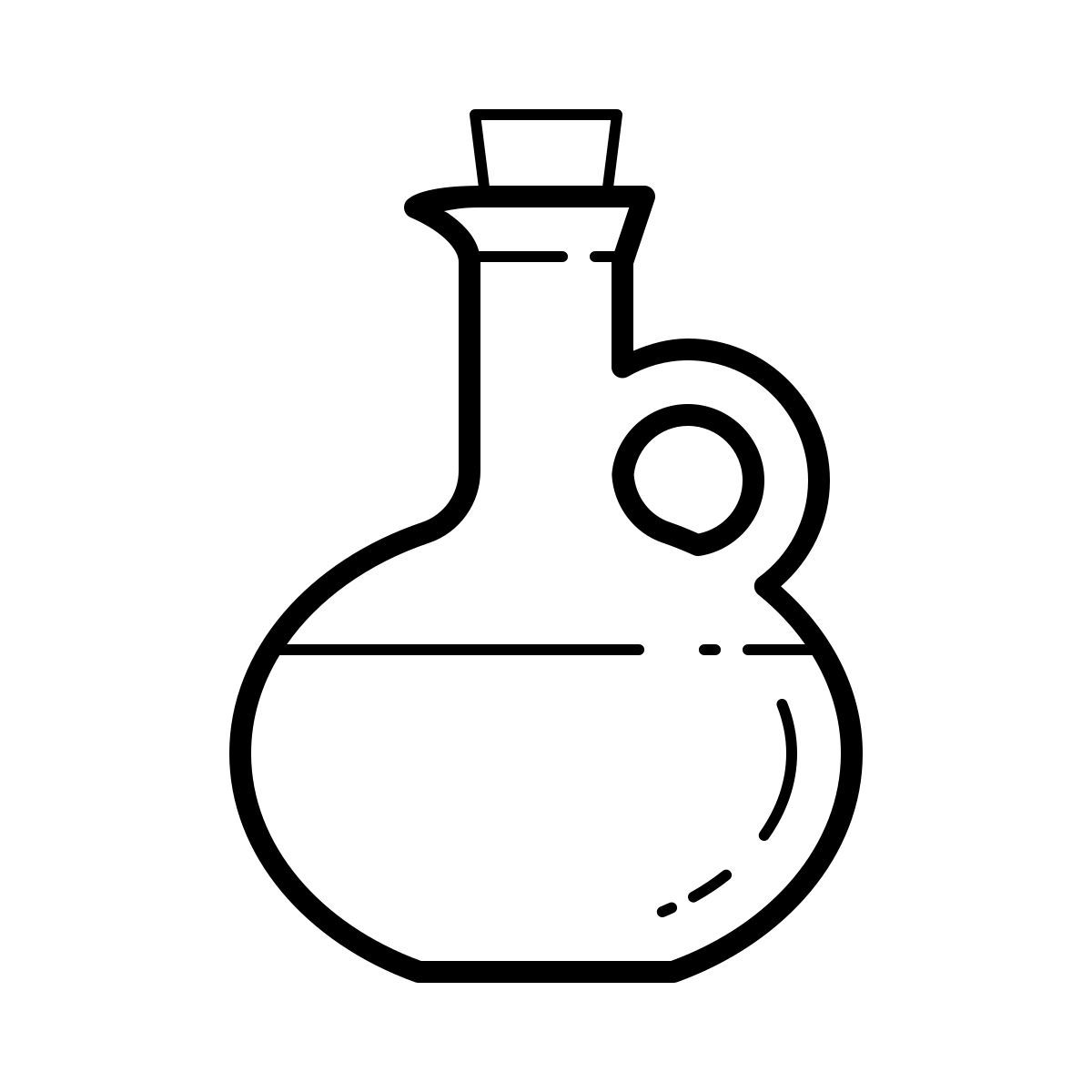 outline hand drawn style olivenöl icon
