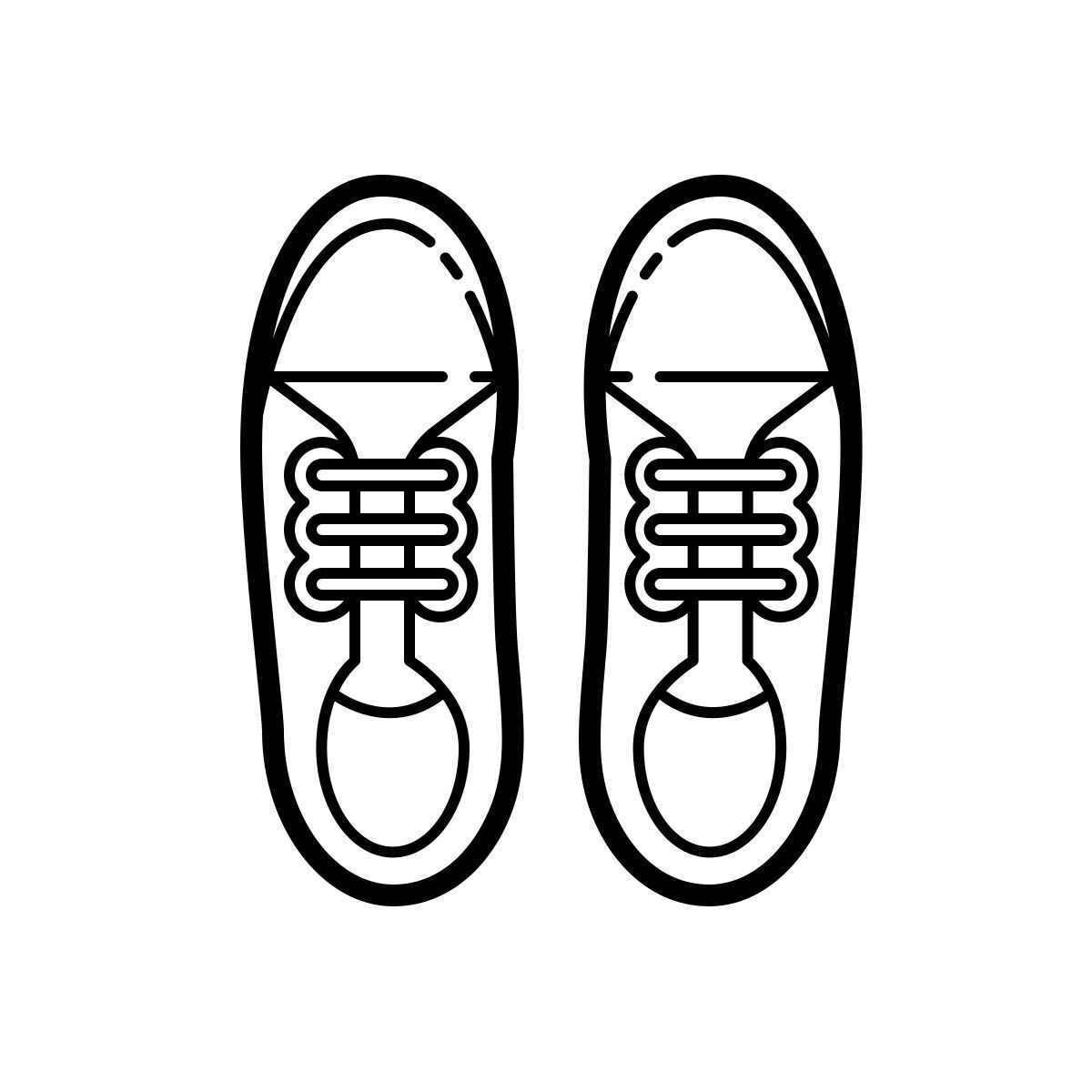 outline hand drawn style par de zapatillas icon