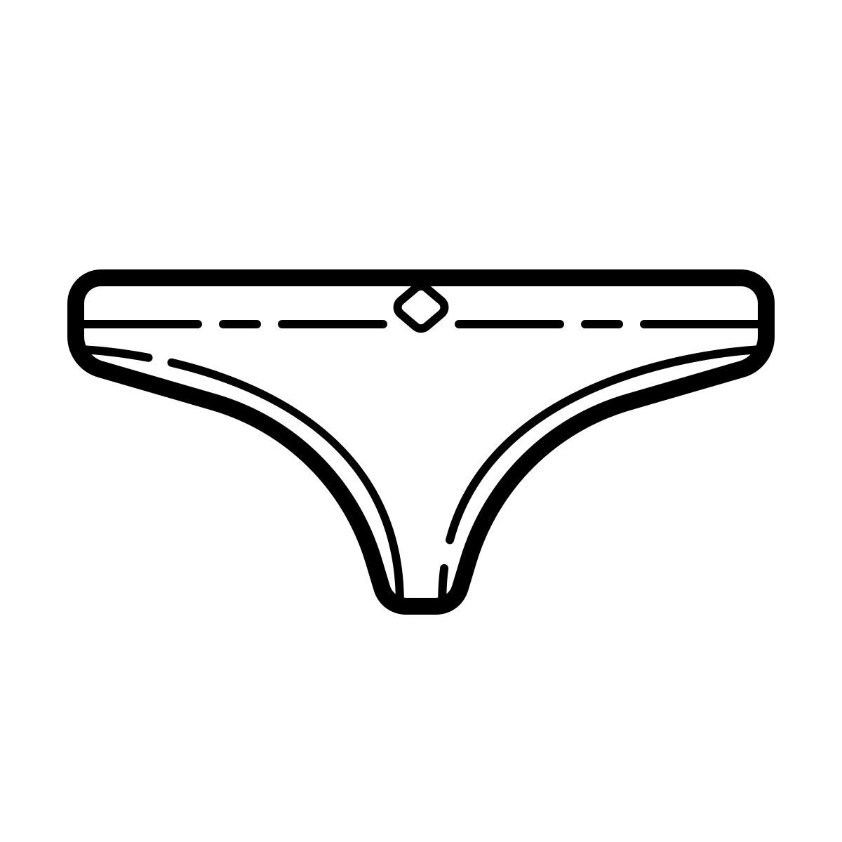 outline hand drawn style 여성 속옷 icon