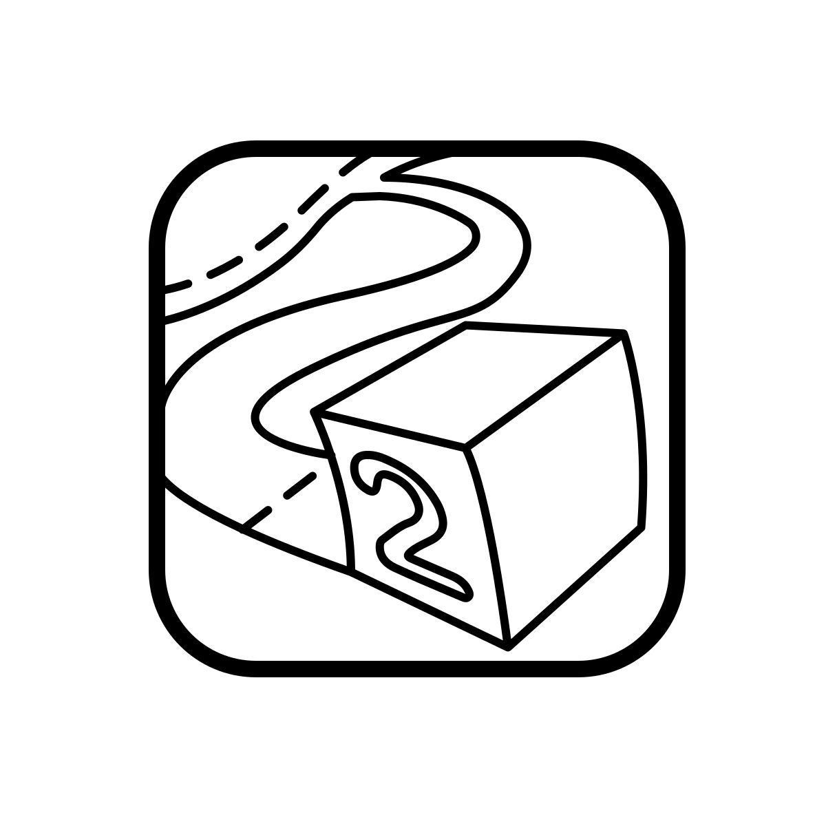 outline hand drawn style paper io 2 icon