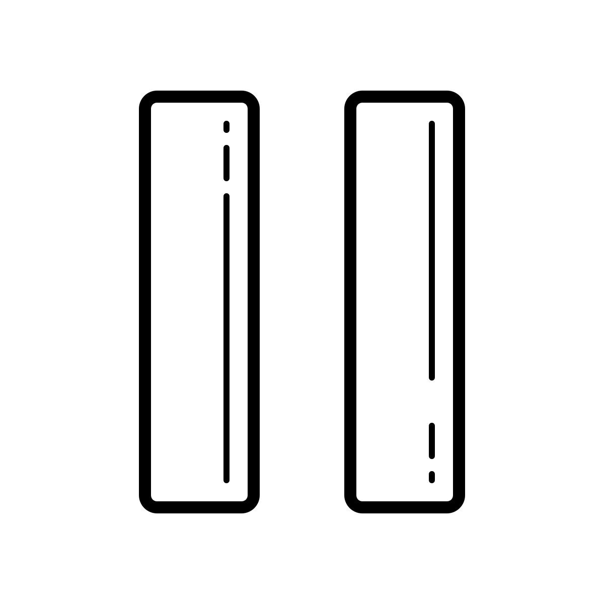 outline hand drawn style pausa icon