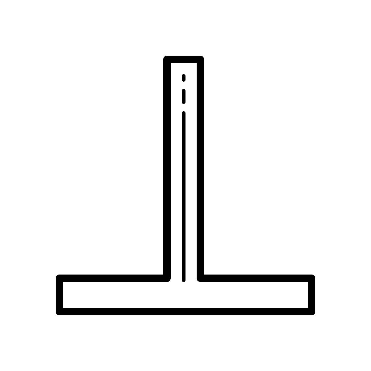 outline hand drawn style 垂直符号 icon