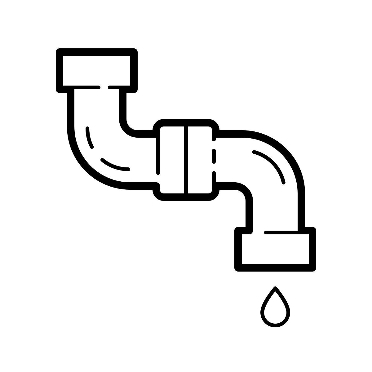 outline hand drawn style tubería icon