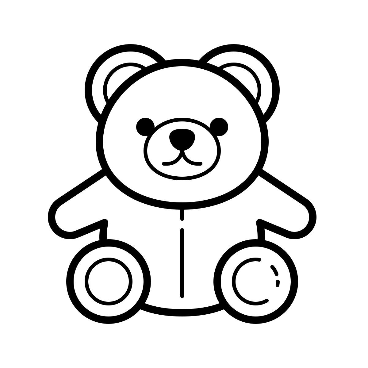 outline hand drawn style 长毛绒 icon