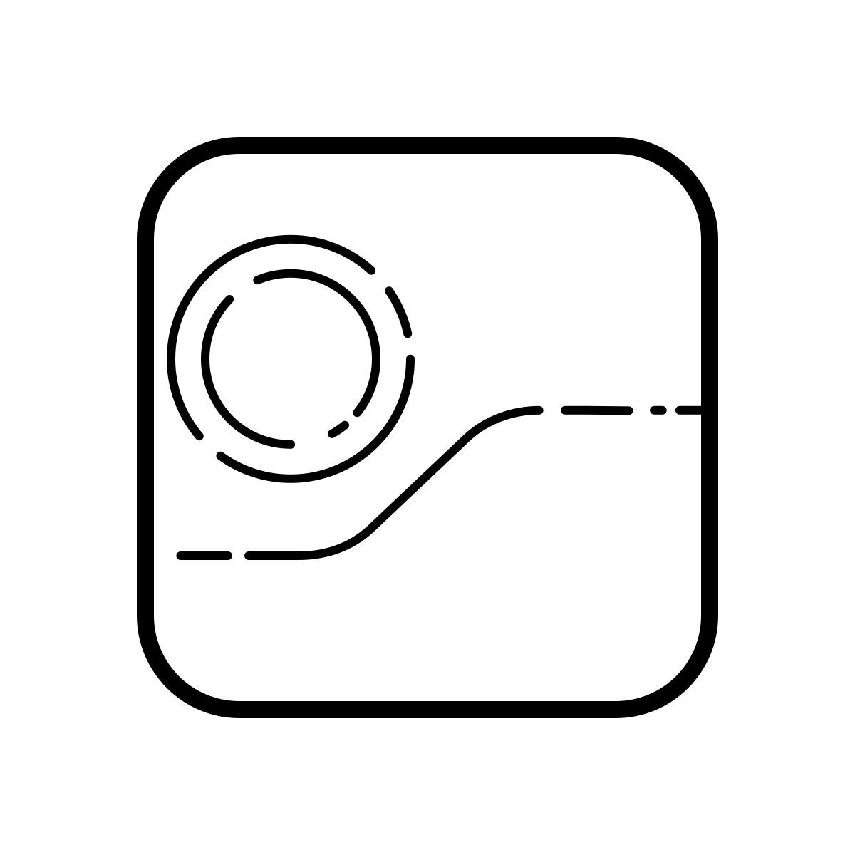 outline hand drawn style poke génie icon