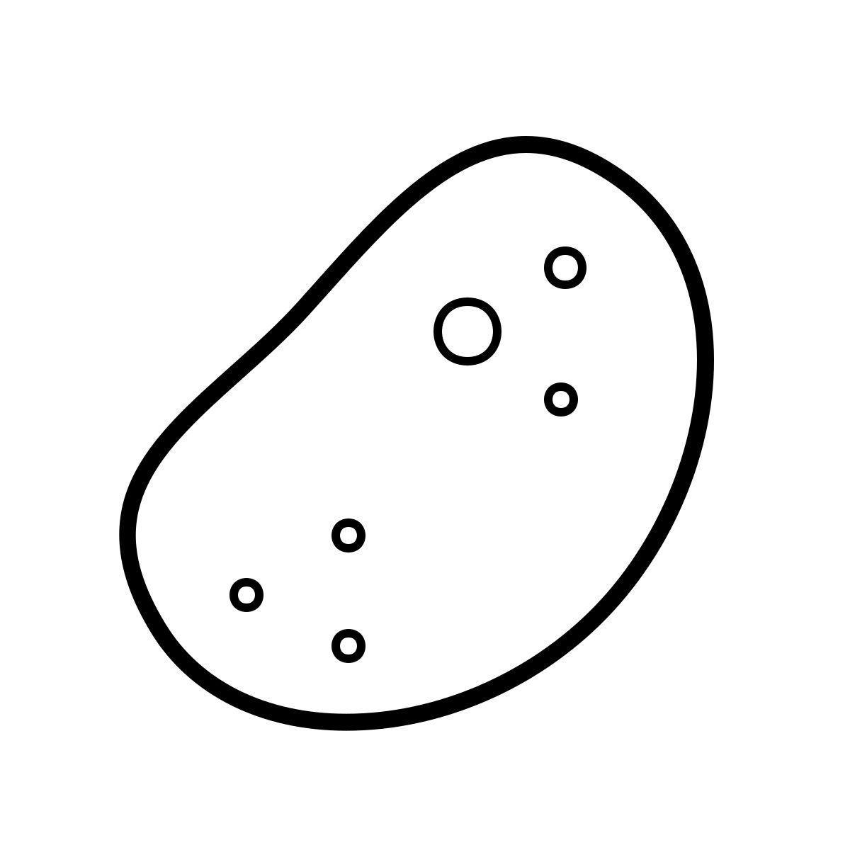 outline hand drawn style patata icon