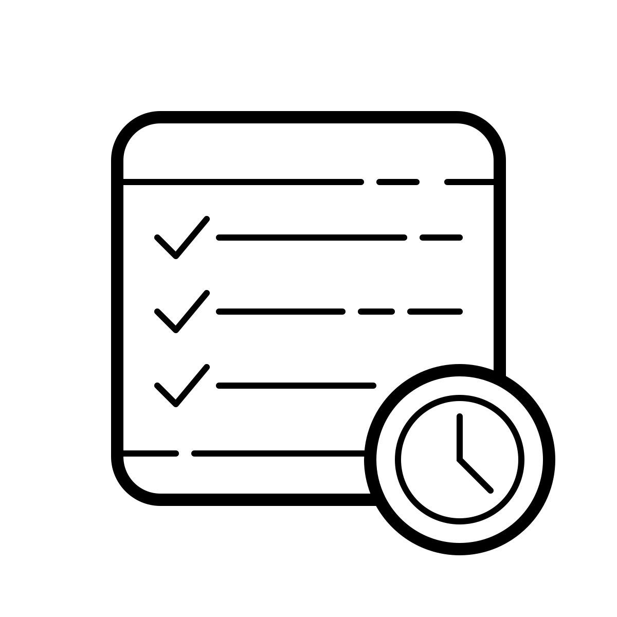 outline hand drawn style tiempo de propiedades icon