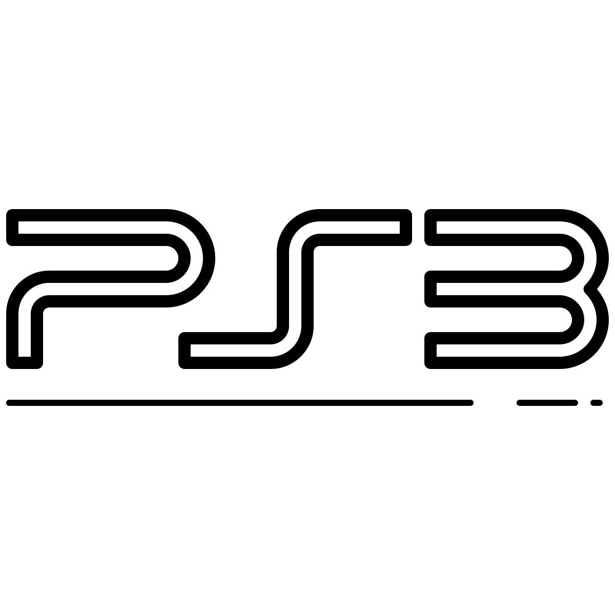 outline hand drawn style ps3 icon