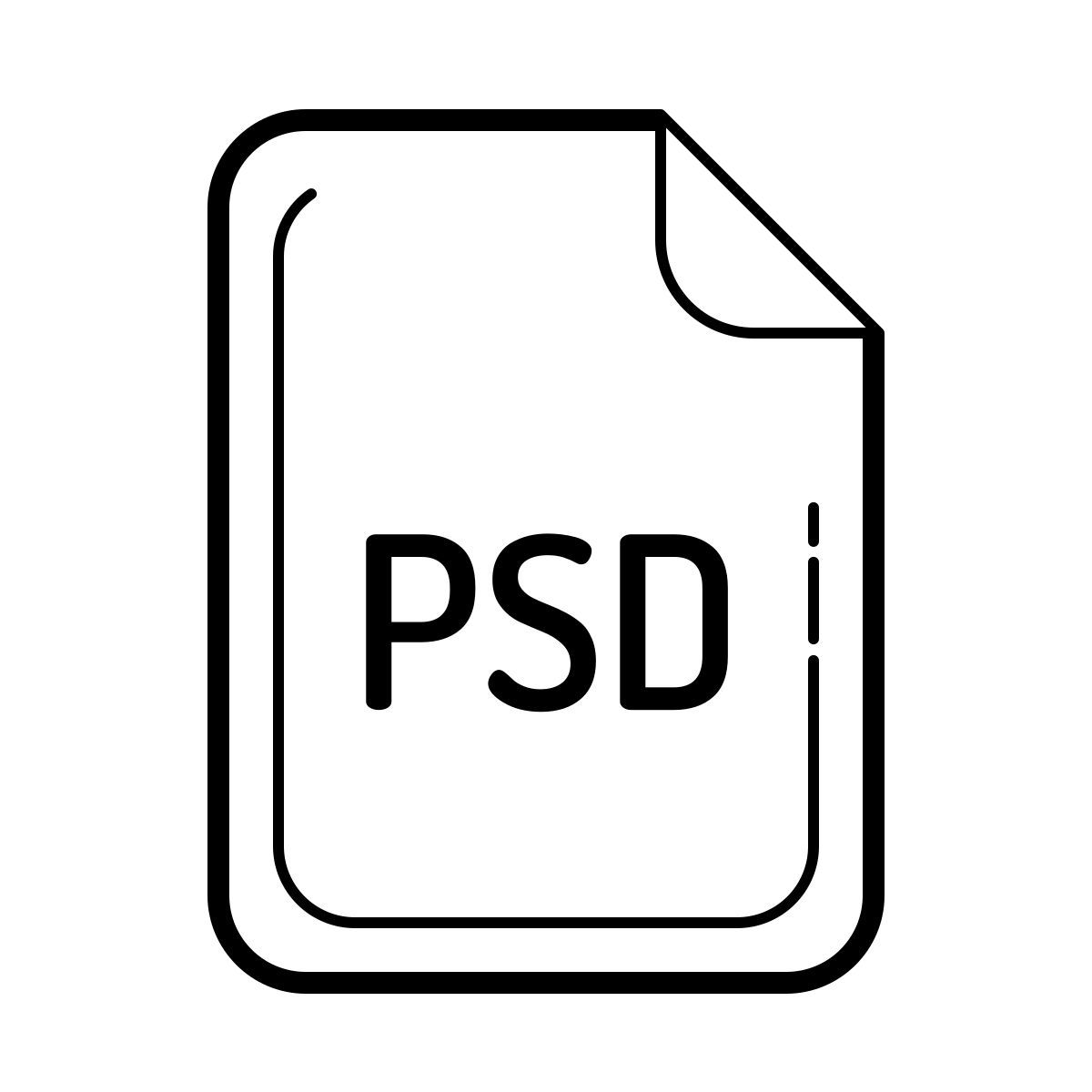 outline hand drawn style psd icon