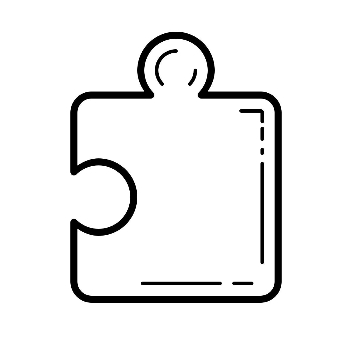 outline hand drawn style extensión icon