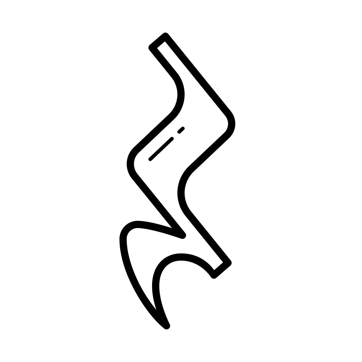 outline hand drawn style quarto de descanso icon