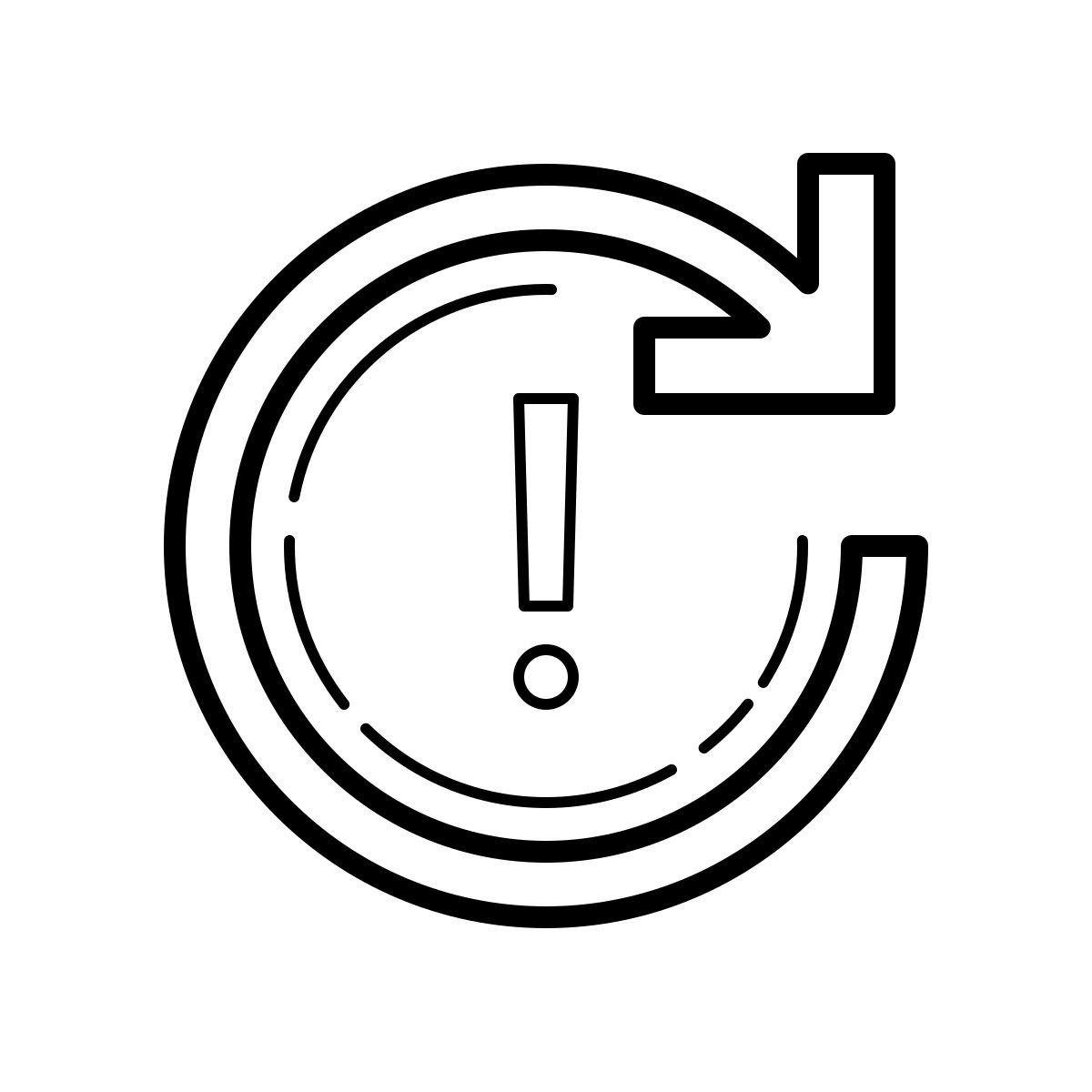 outline hand drawn style eccezione di appuntamento ricorrente icon