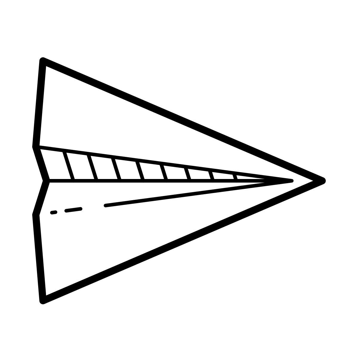 outline hand drawn style gesendet icon