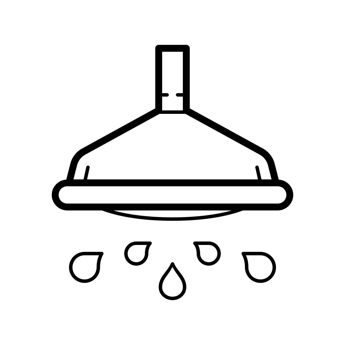 outline hand drawn style ducha icon