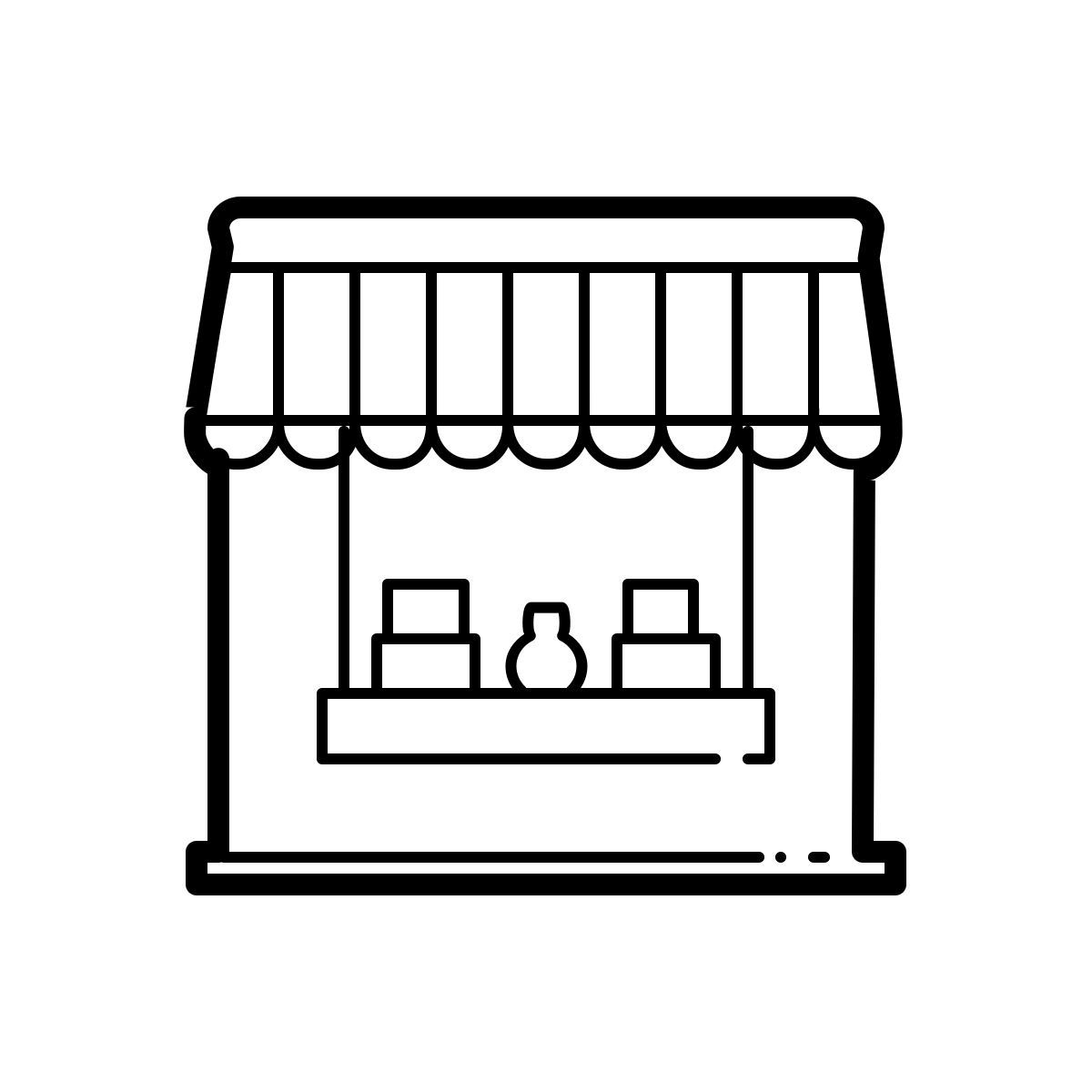 outline hand drawn style piccola impresa icon