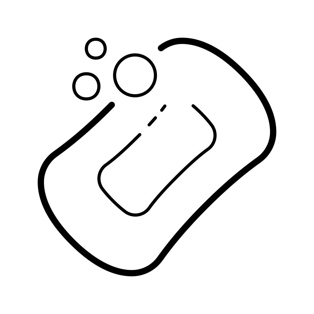 outline hand drawn style 肥皂 icon