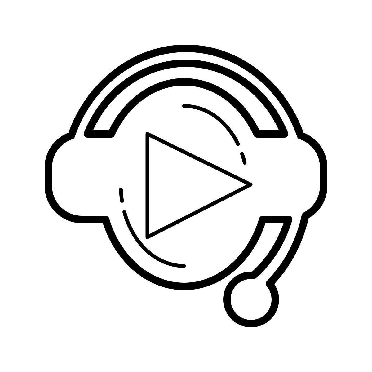 outline hand drawn style 사운드패드 icon