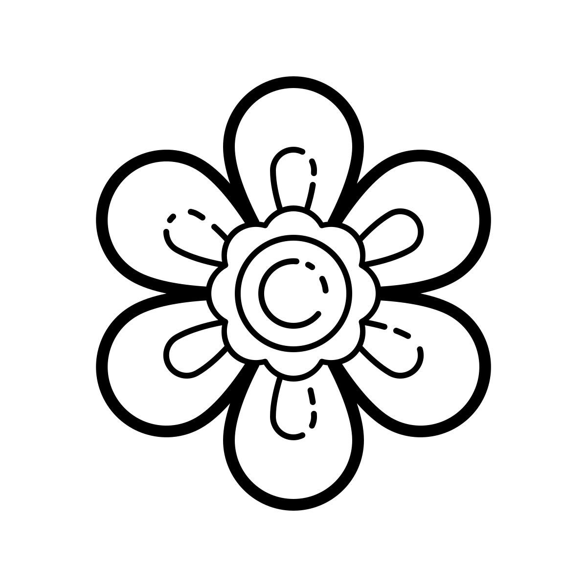 outline hand drawn style spring icon