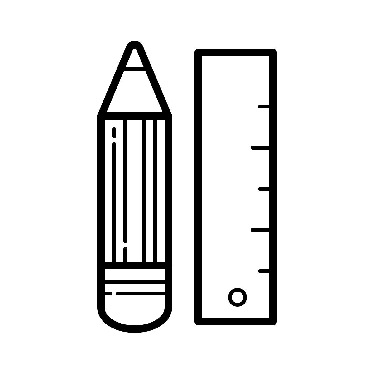 outline hand drawn style papelería icon