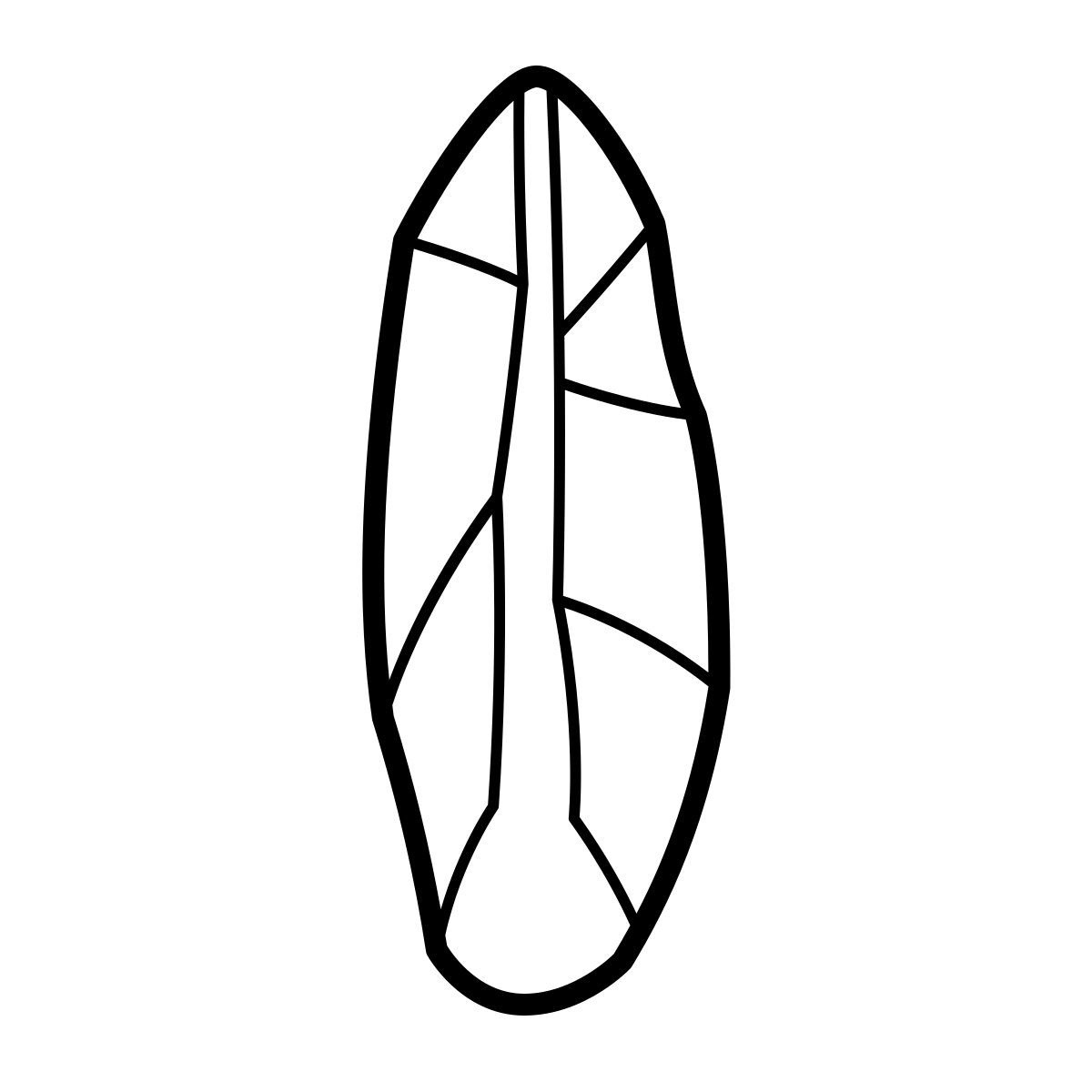 outline hand drawn style lâmina de pedra icon